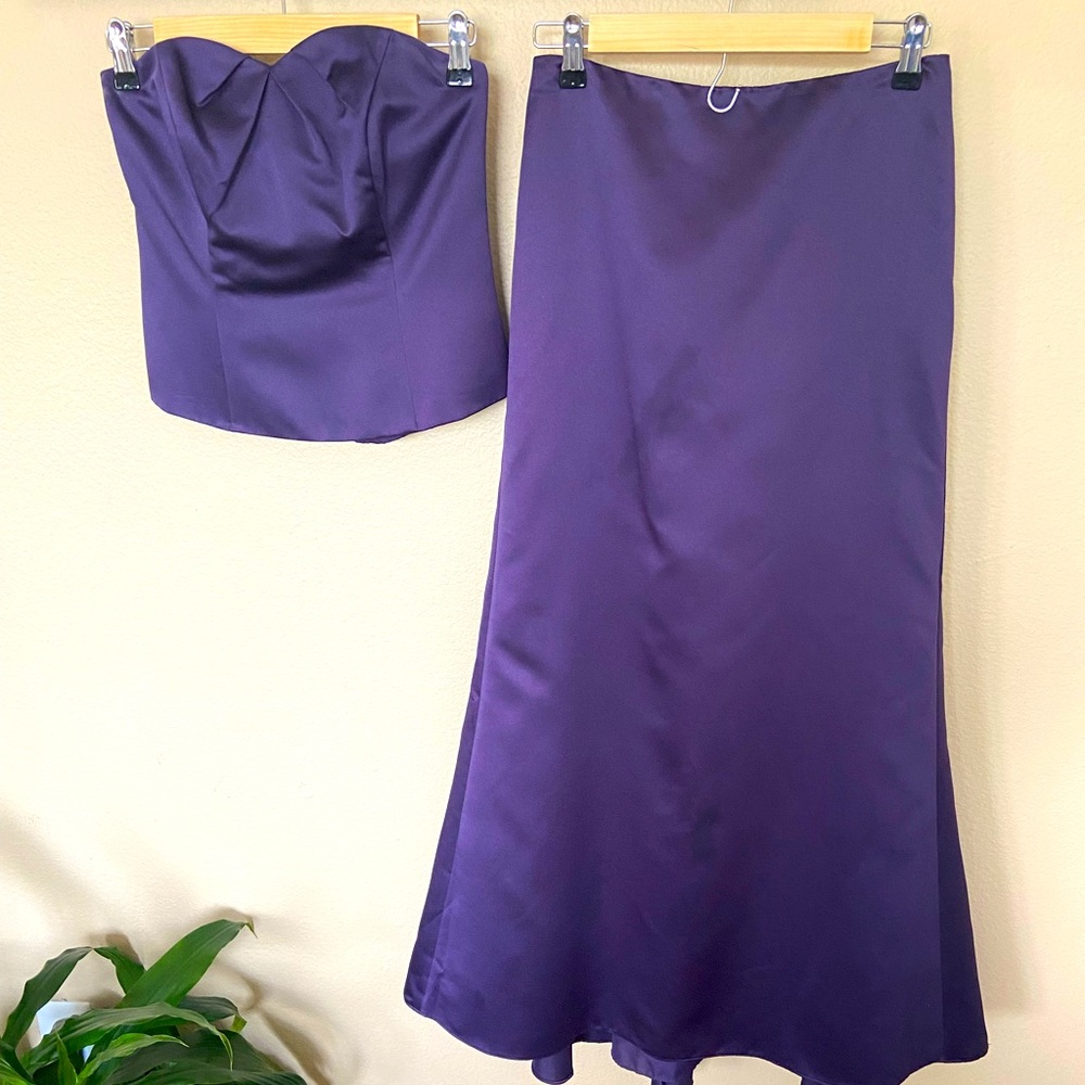 David’s Bridal Purple 2 Piece Dress